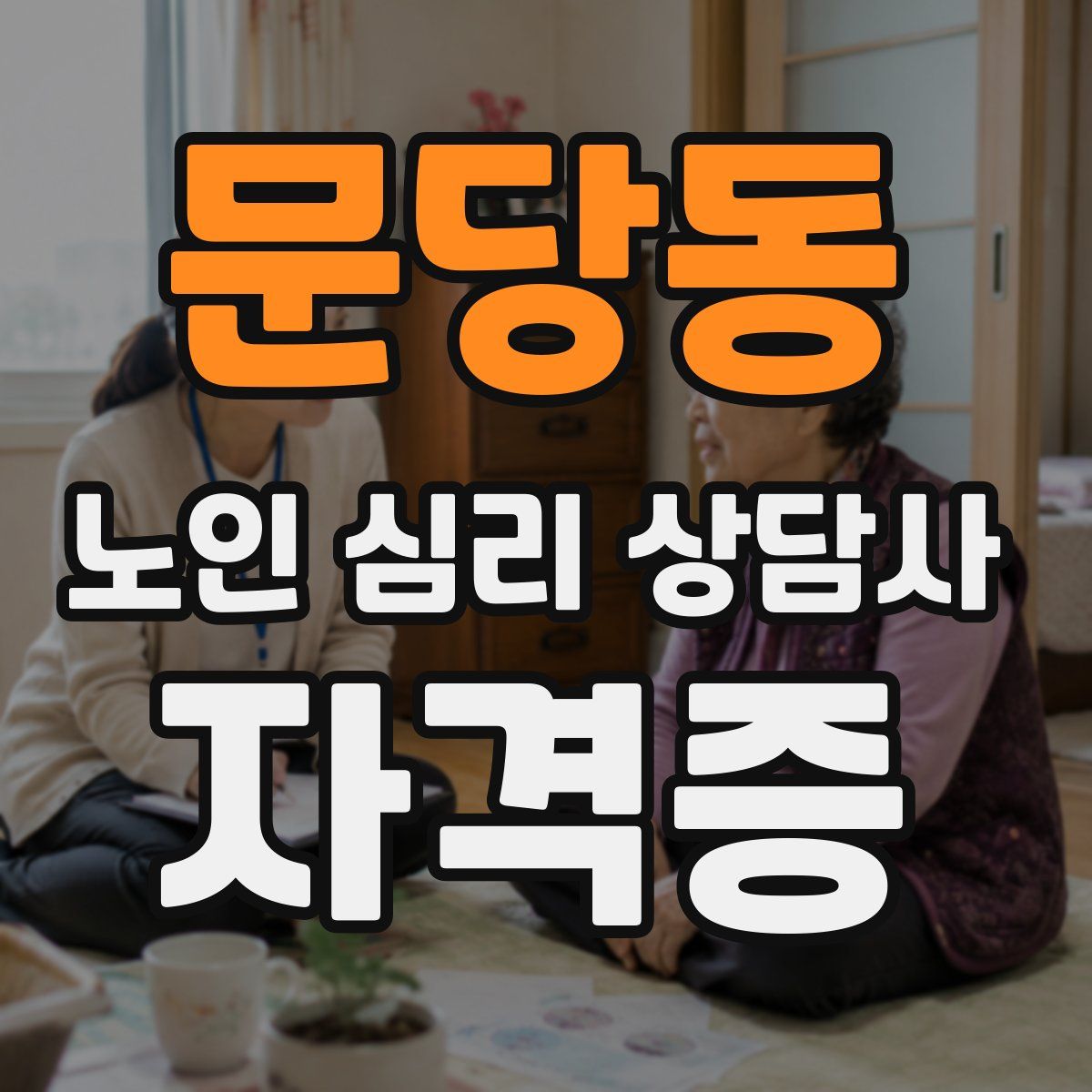 문당동 노인 심리 상담사 자격증