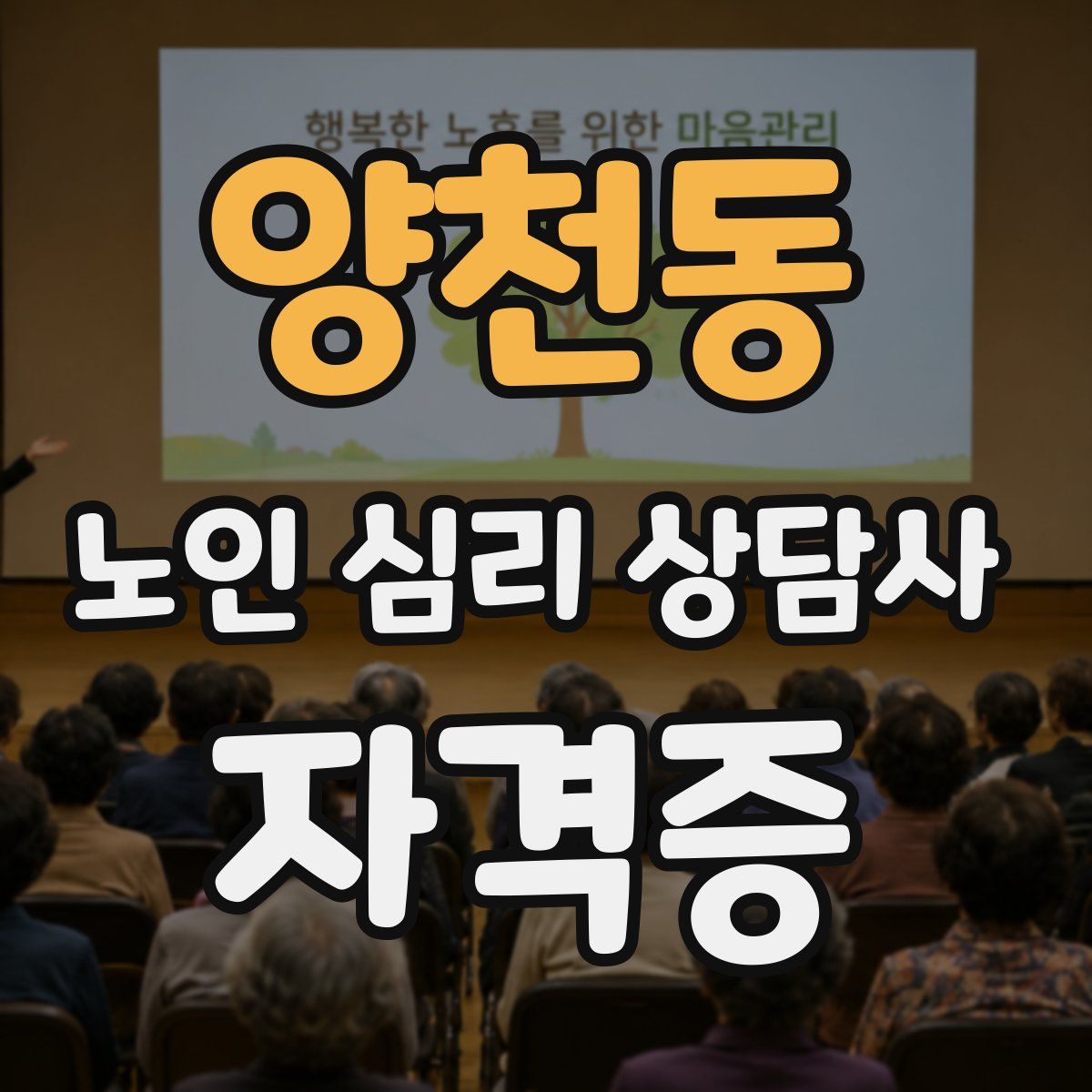 양천동 노인 심리 상담사 자격증