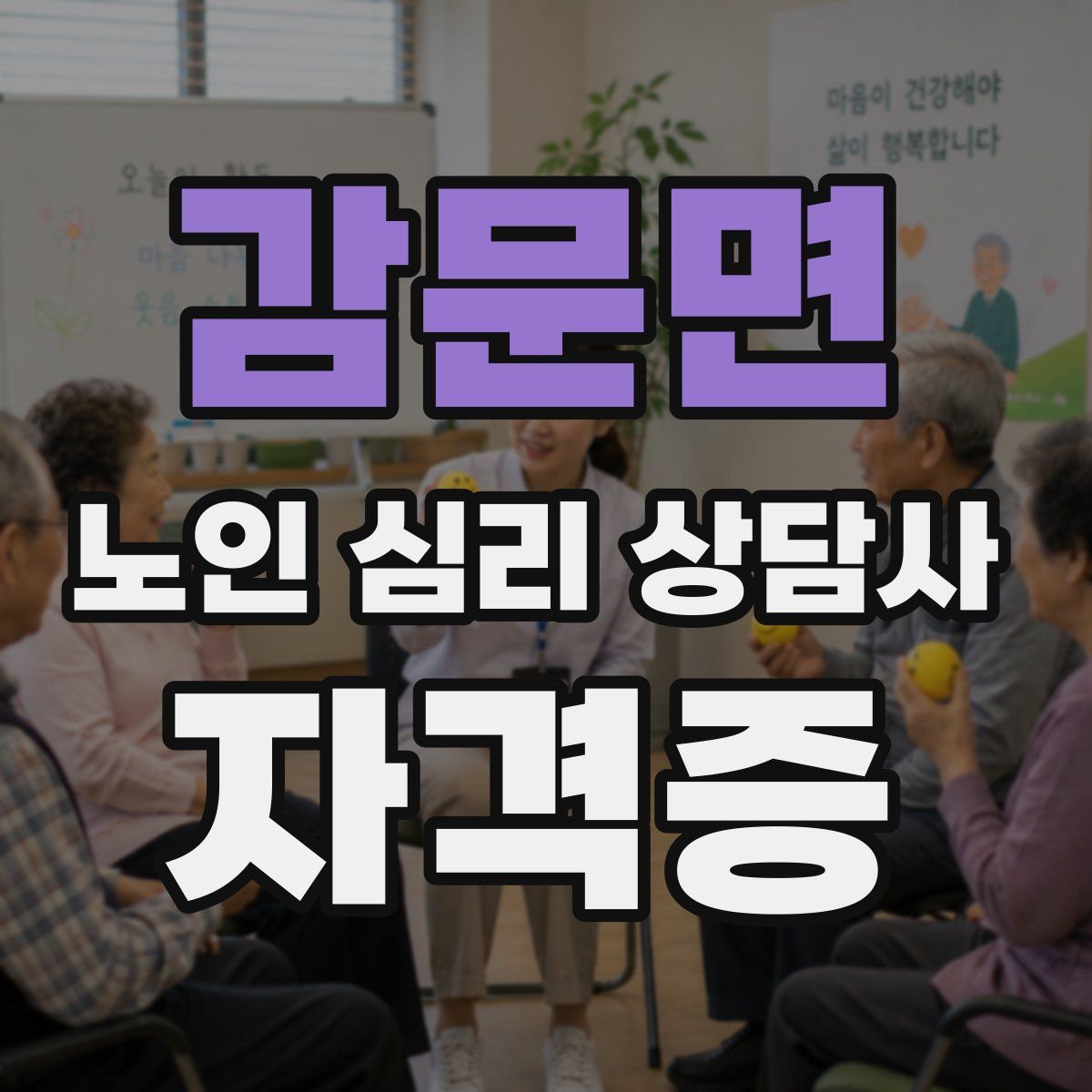 감문면 노인 심리 상담사 자격증