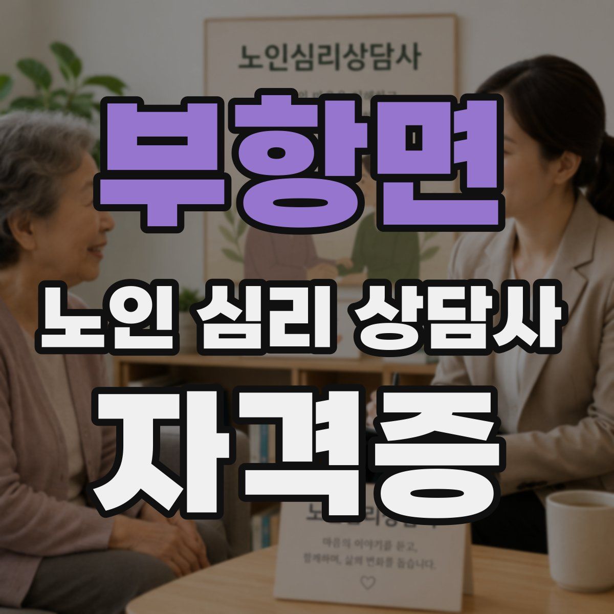 부항면 노인 심리 상담사 자격증