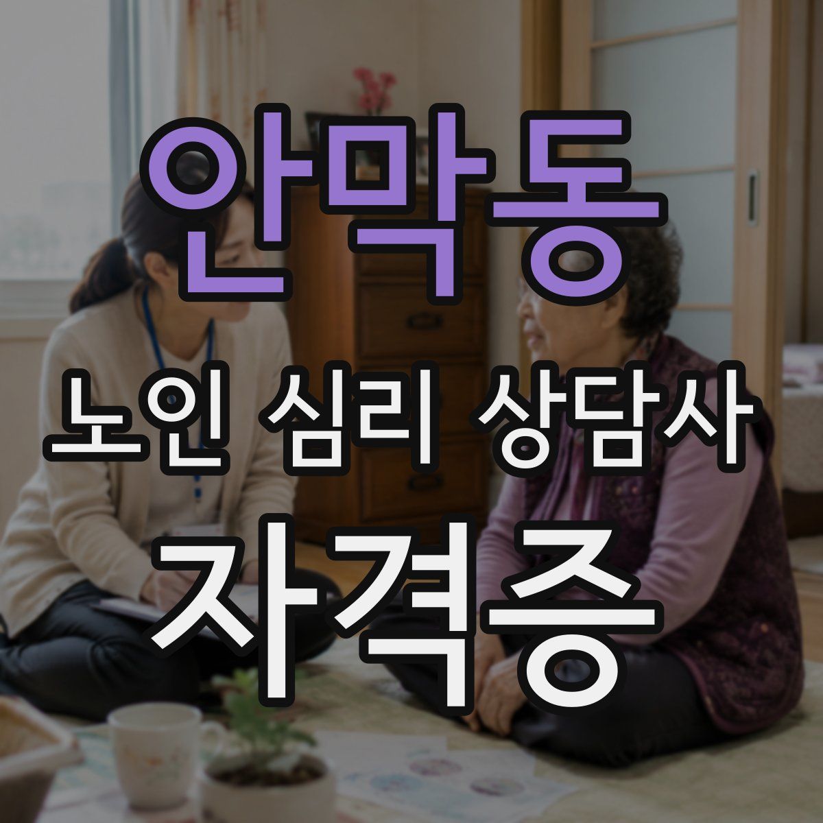 안막동 노인 심리 상담사 자격증