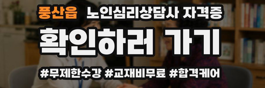 풍산읍 노인 심리 상담사 자격증