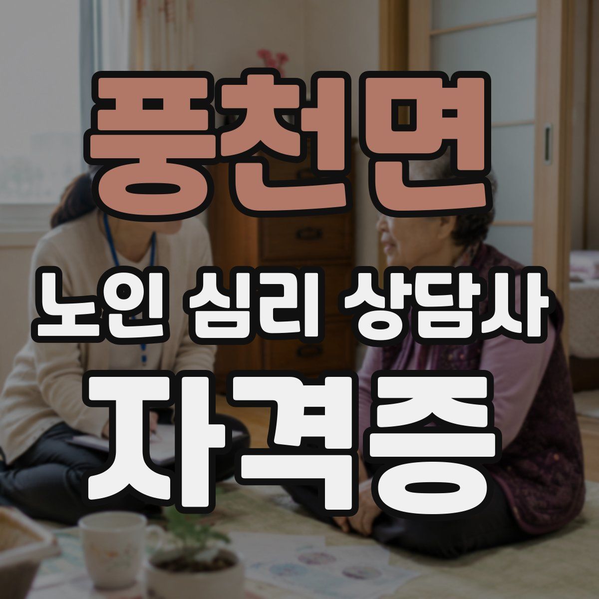 풍천면 노인 심리 상담사 자격증