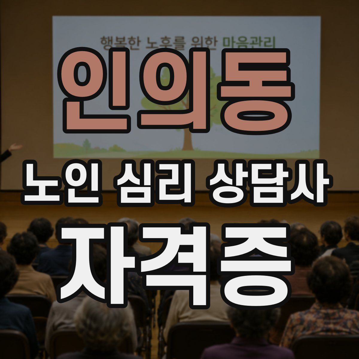 인의동 노인 심리 상담사 자격증