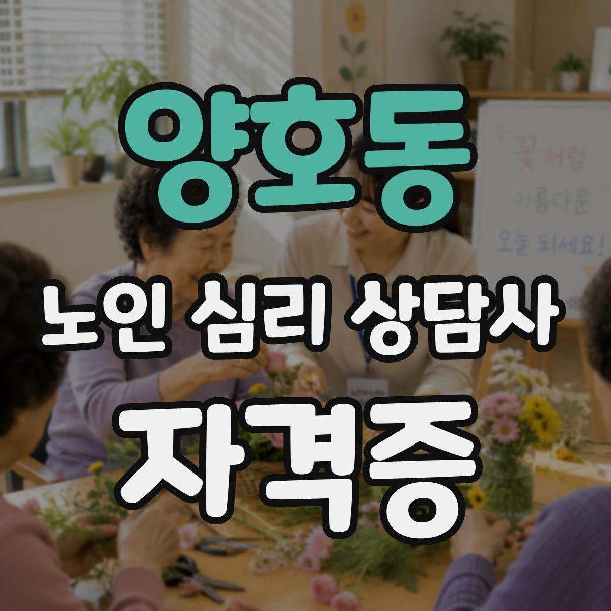 양호동 노인 심리 상담사 자격증