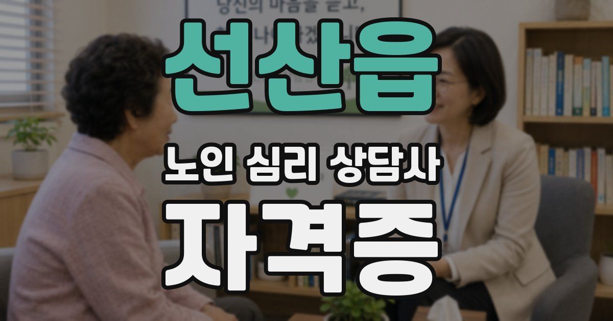 선산읍 노인 심리 상담사 자격증