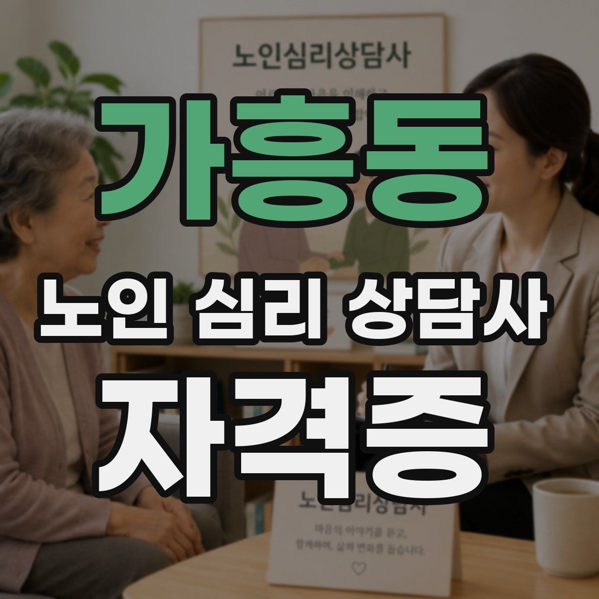 가흥동 노인 심리 상담사 자격증