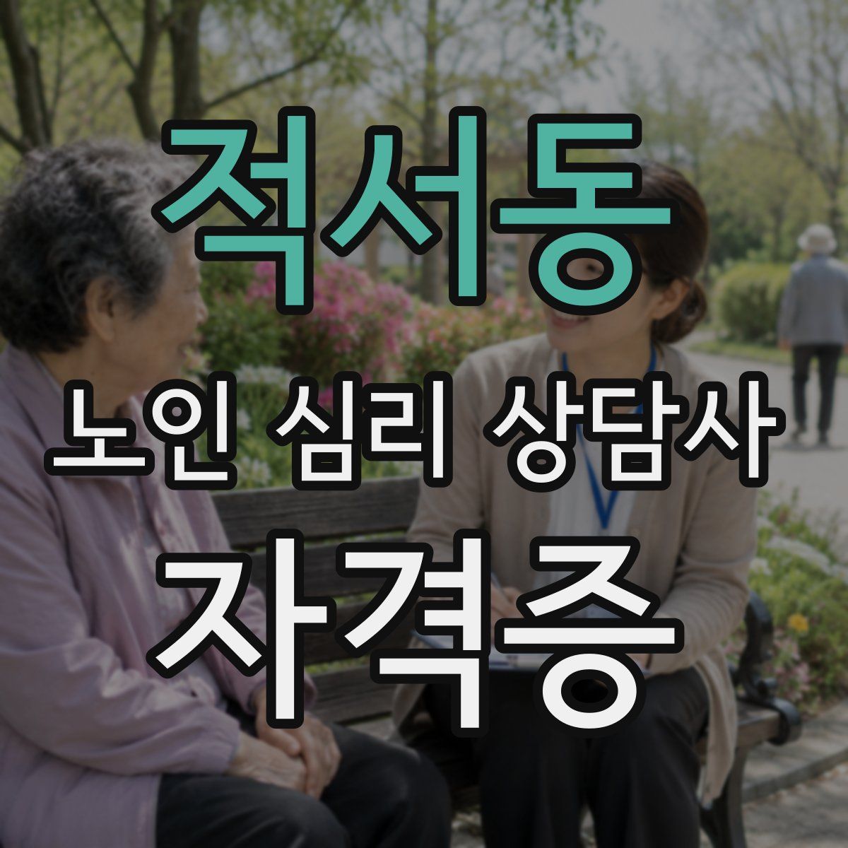 적서동 노인 심리 상담사 자격증