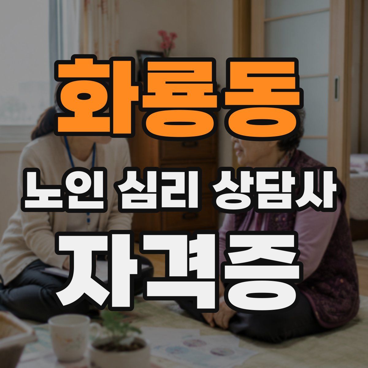 화룡동 노인 심리 상담사 자격증