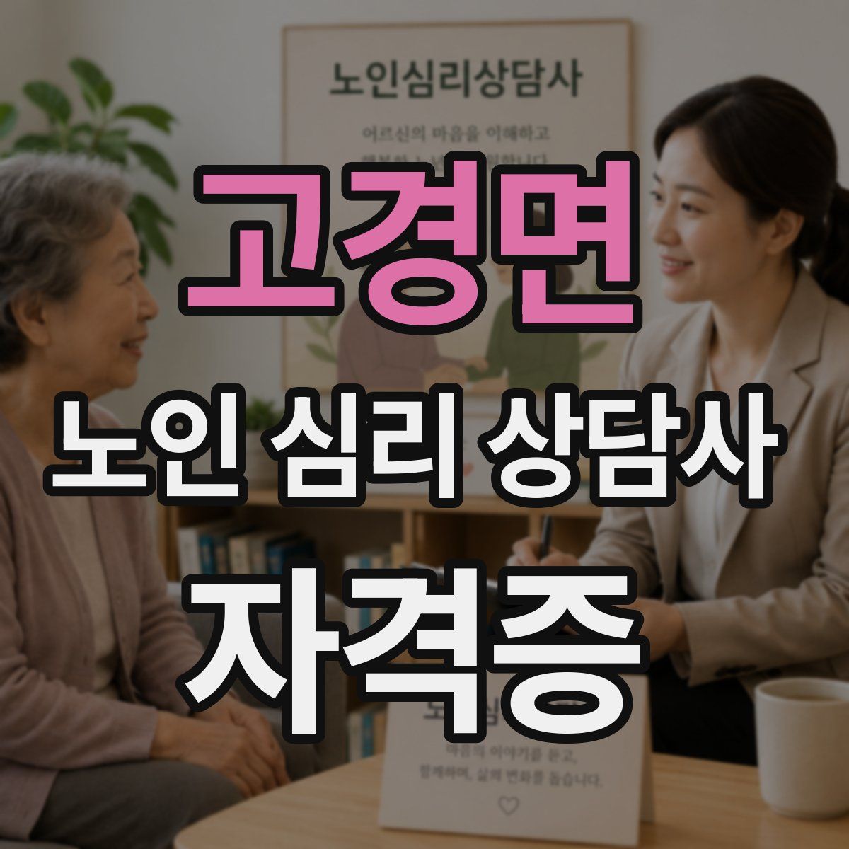 고경면 노인 심리 상담사 자격증