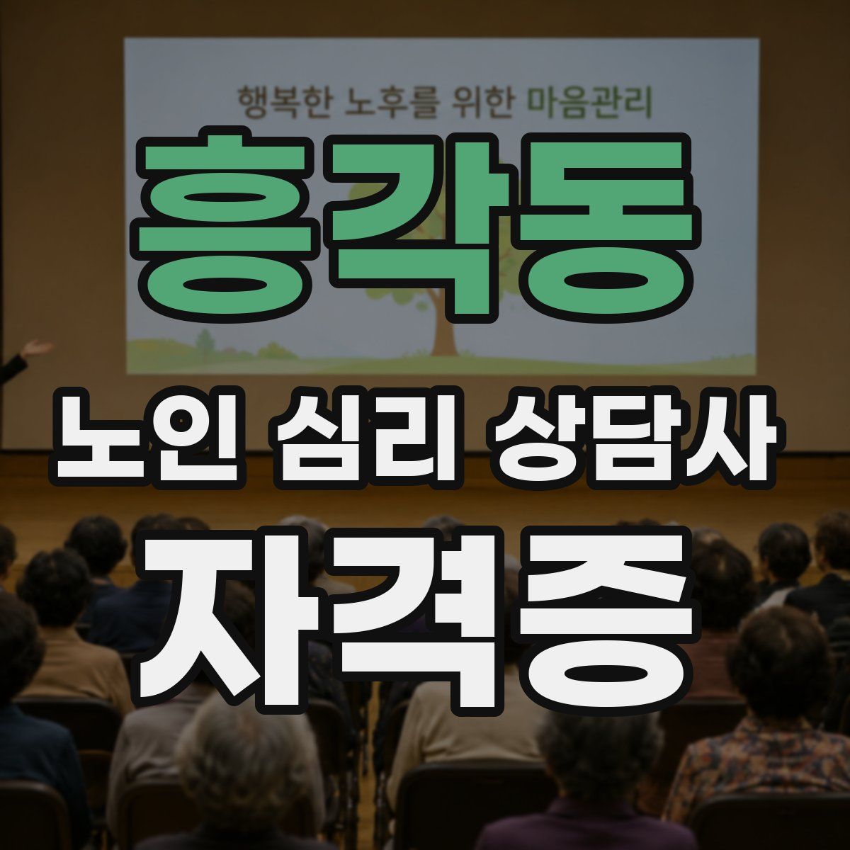 흥각동 노인 심리 상담사 자격증