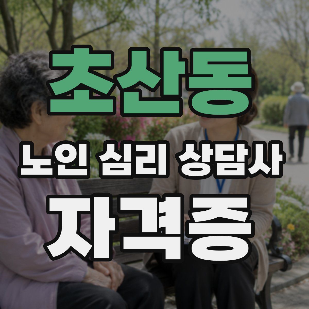 초산동 노인 심리 상담사 자격증