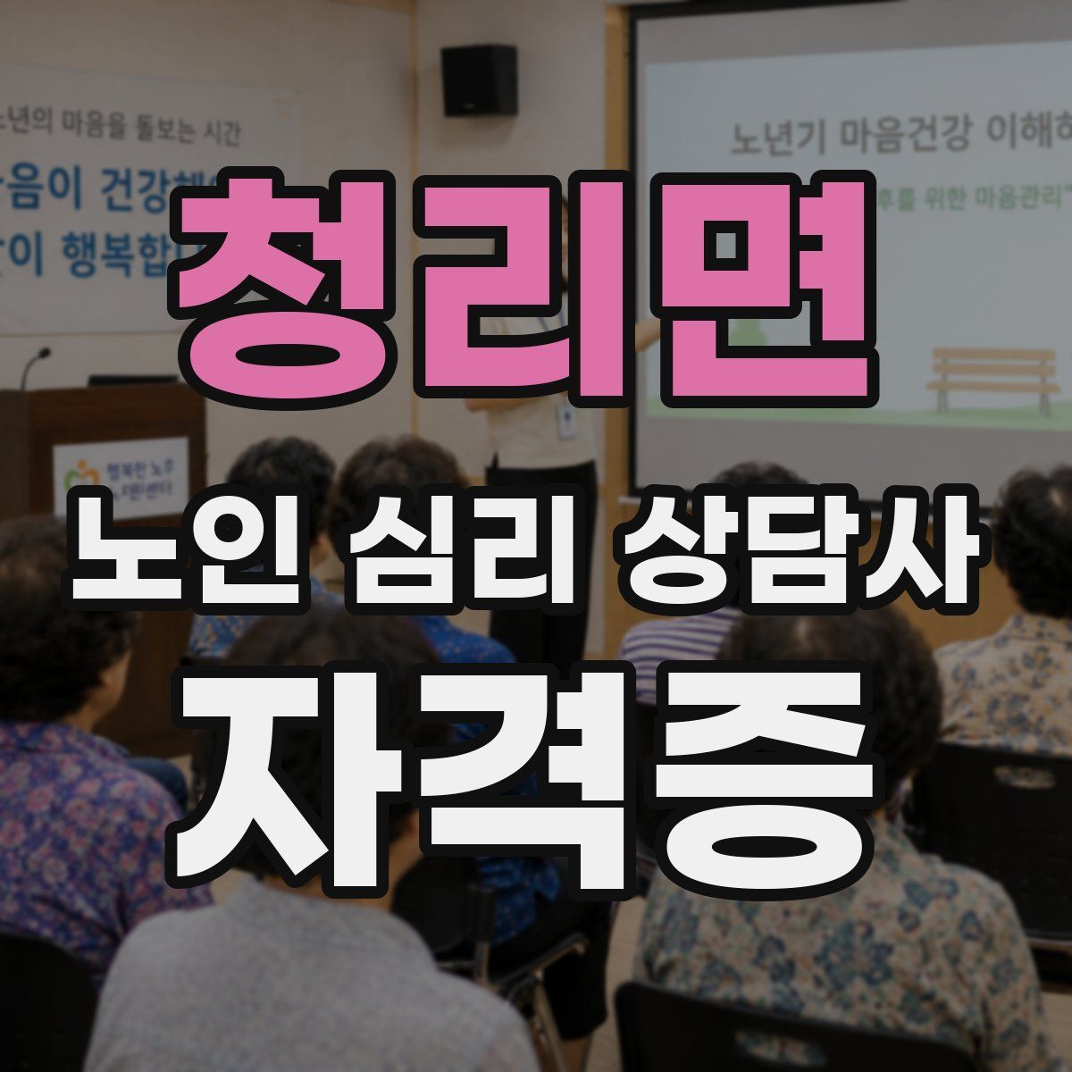 청리면 노인 심리 상담사 자격증