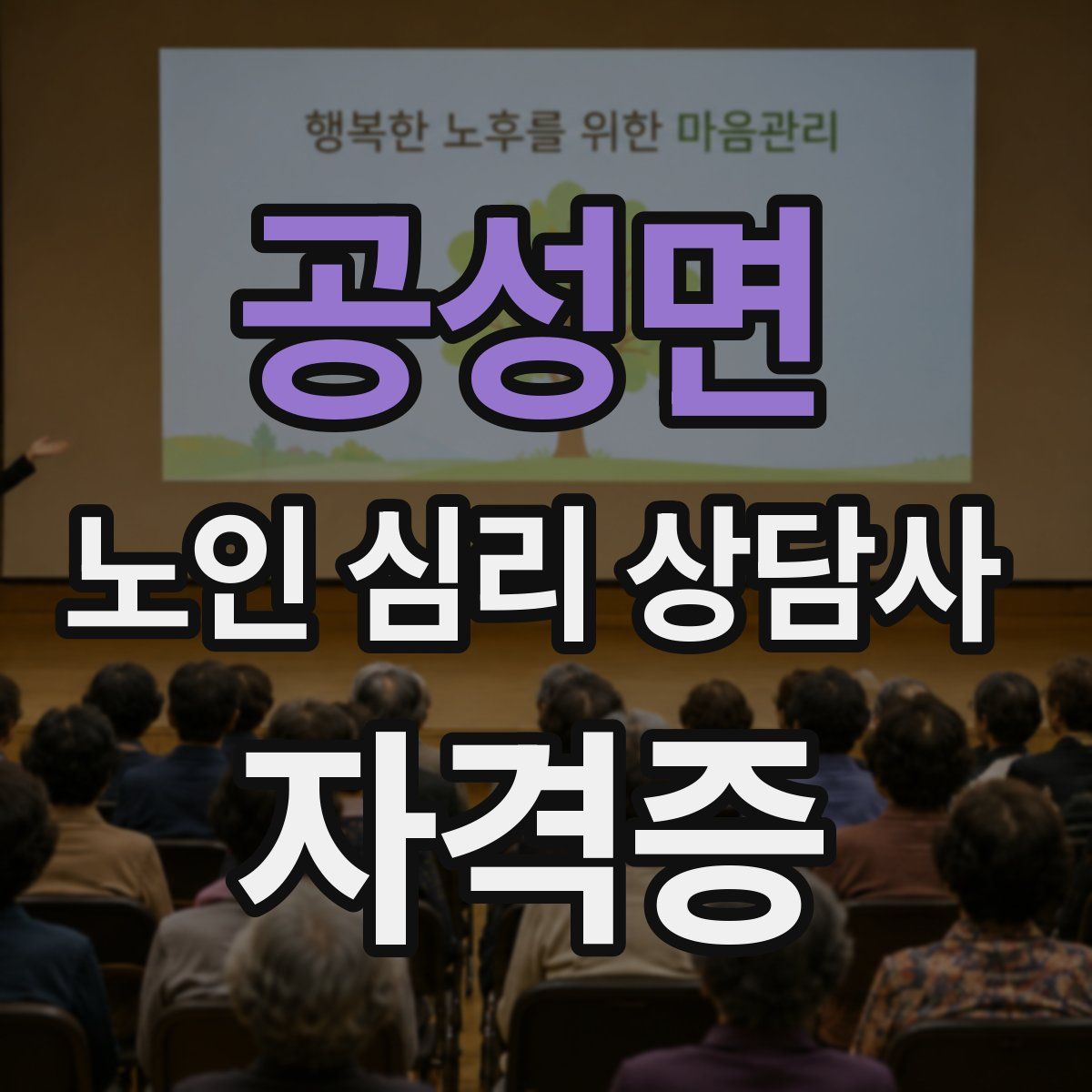 공성면 노인 심리 상담사 자격증