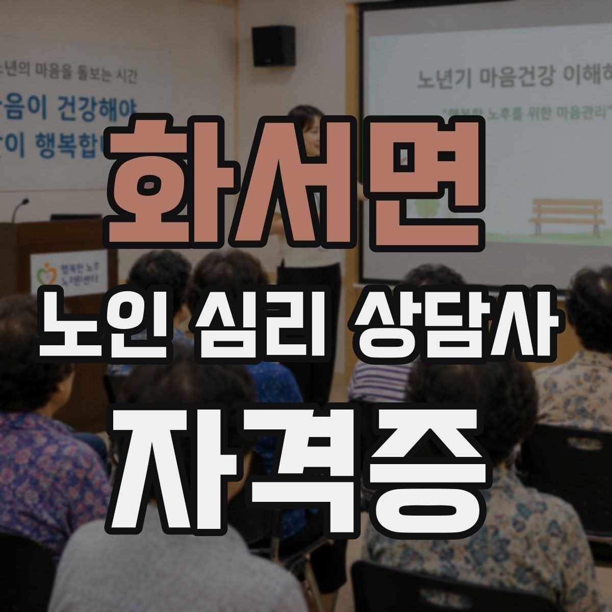 화서면 노인 심리 상담사 자격증