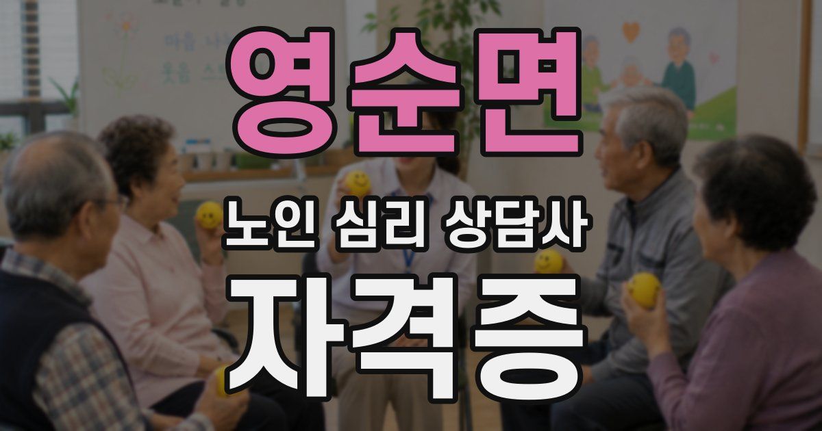 영순면 노인 심리 상담사 자격증