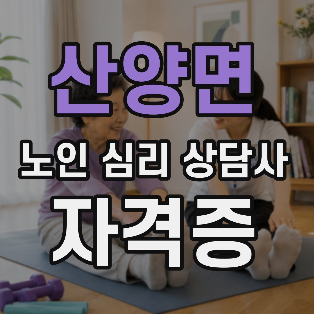 산양면 노인 심리 상담사 자격증