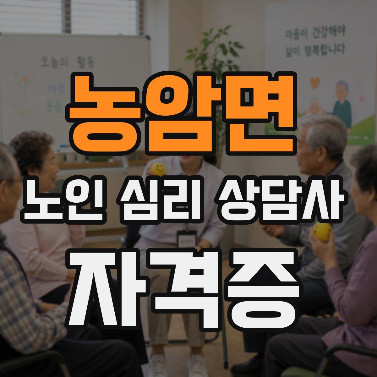 농암면 노인 심리 상담사 자격증