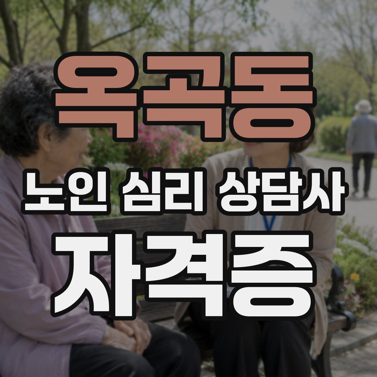 옥곡동 노인 심리 상담사 자격증