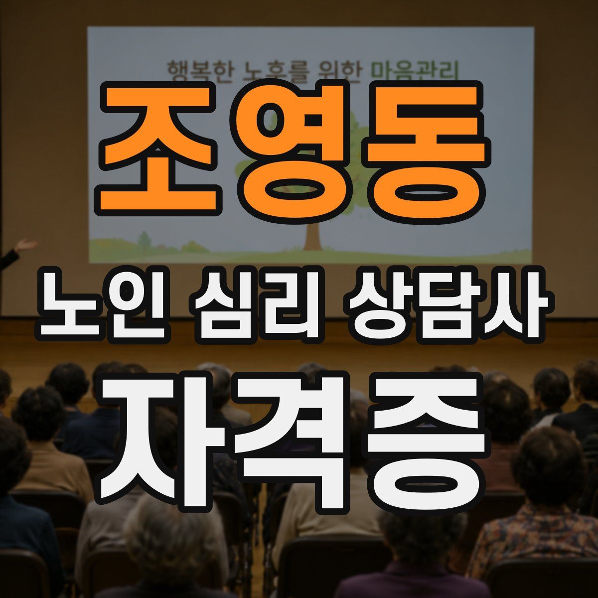조영동 노인 심리 상담사 자격증