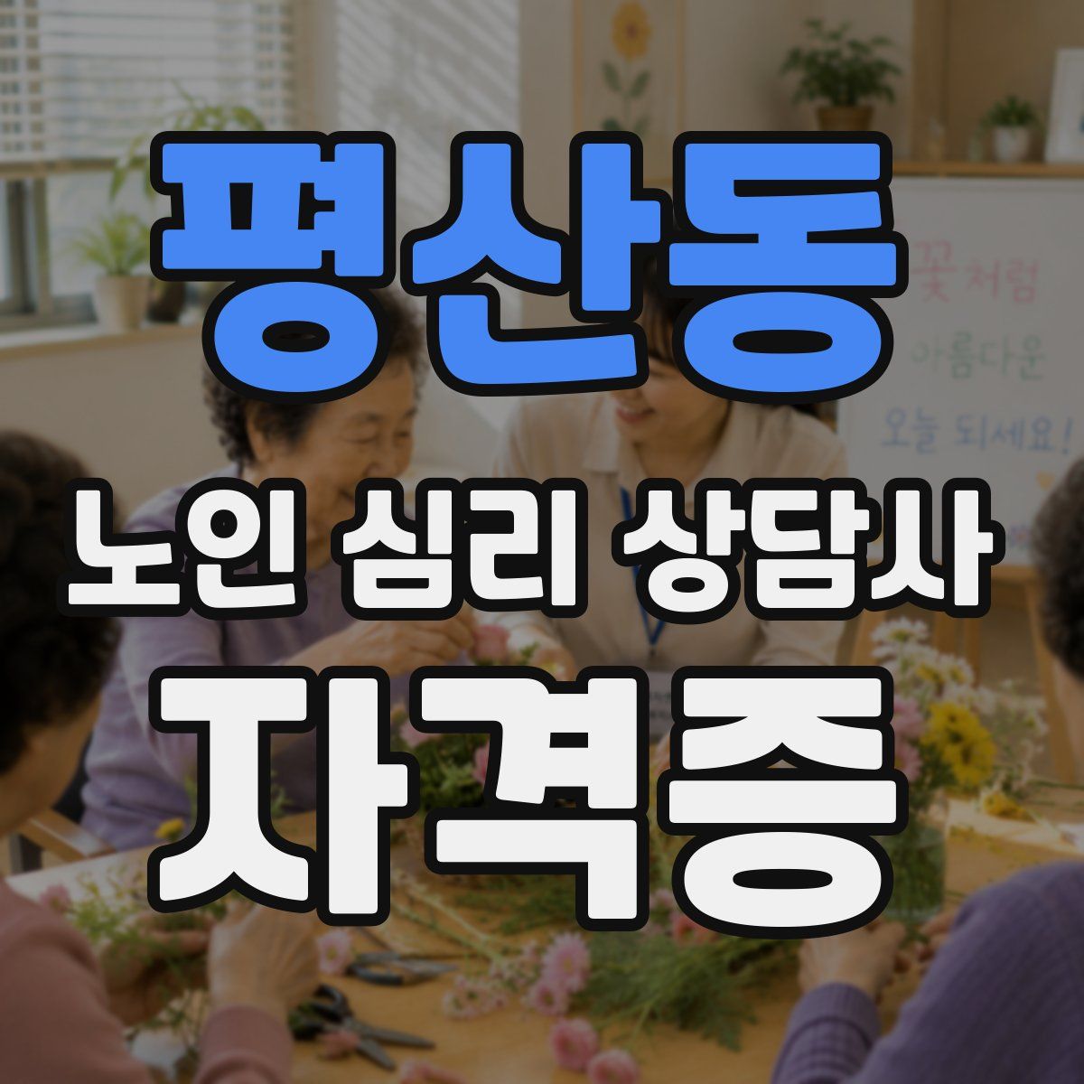 평산동 노인 심리 상담사 자격증