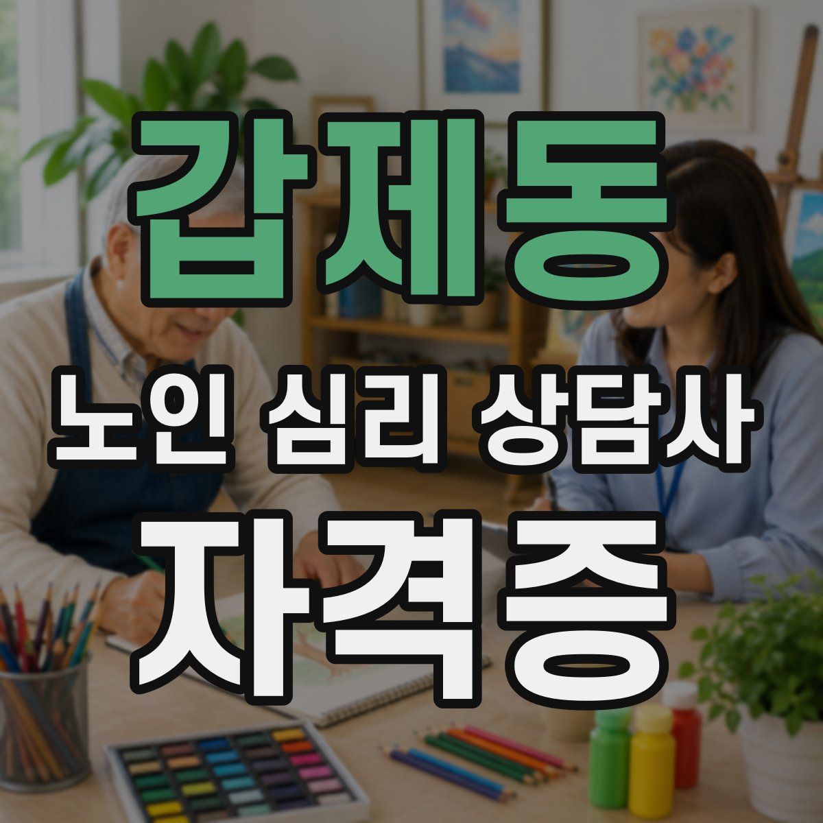 갑제동 노인 심리 상담사 자격증