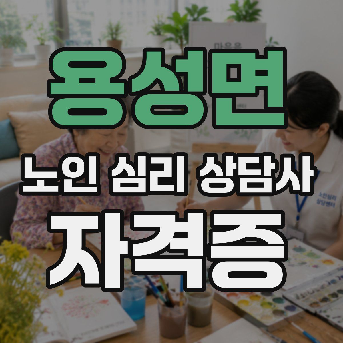용성면 노인 심리 상담사 자격증