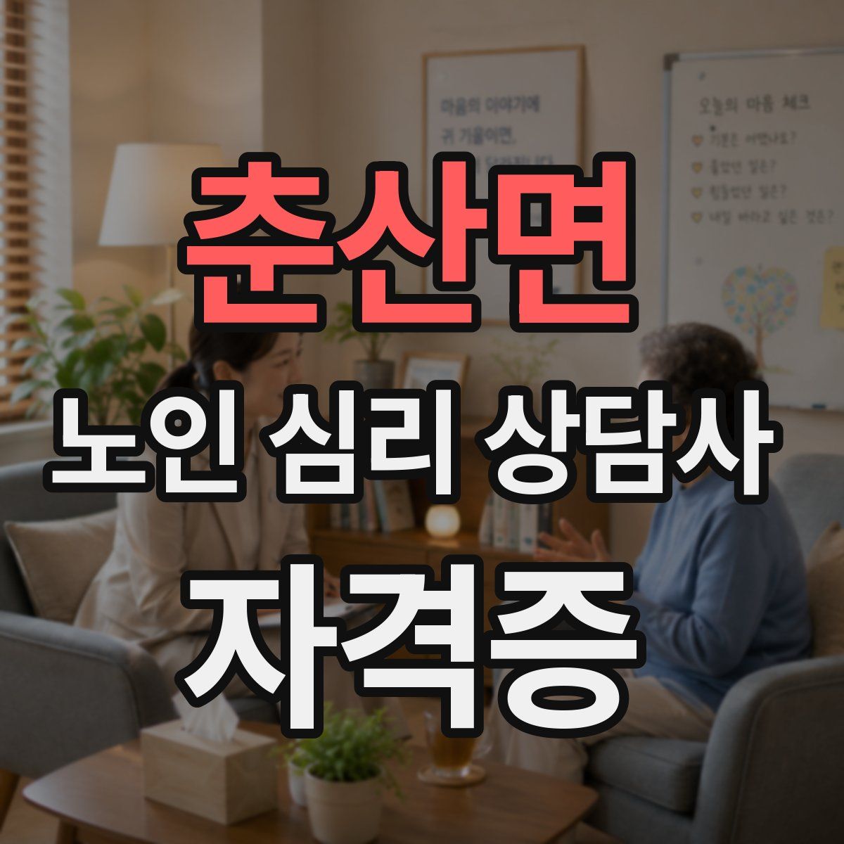 춘산면 노인 심리 상담사 자격증