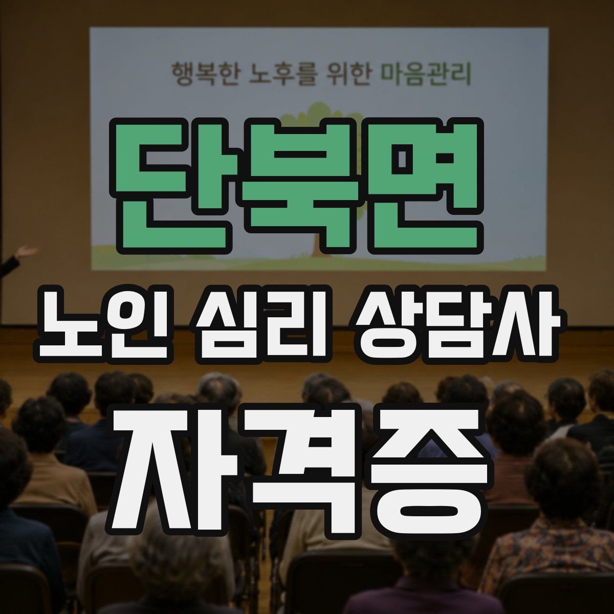 단북면 노인 심리 상담사 자격증