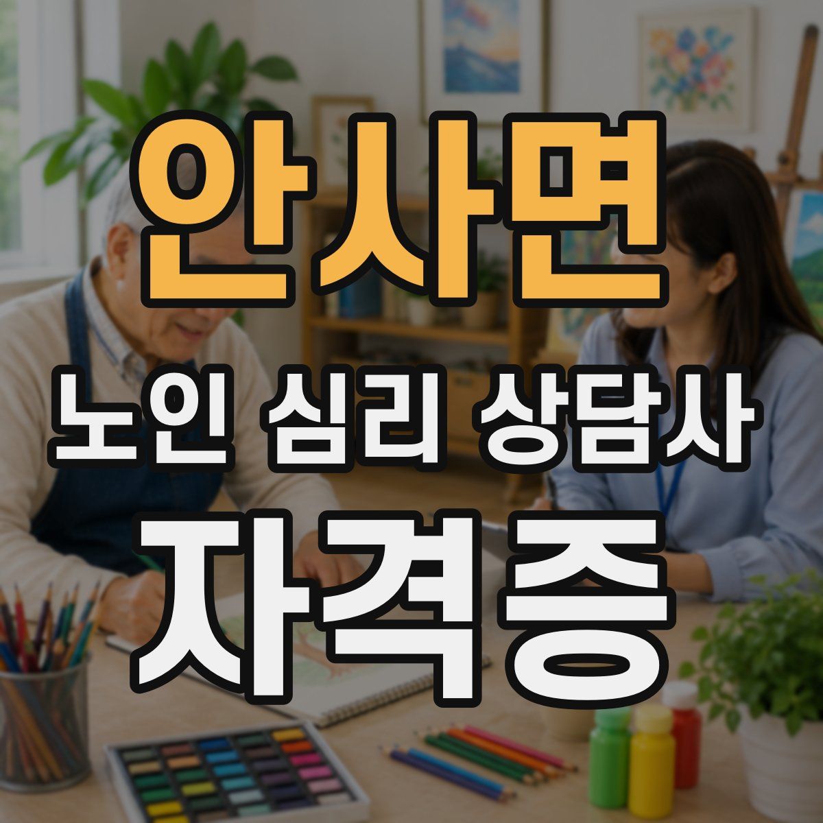 안사면 노인 심리 상담사 자격증