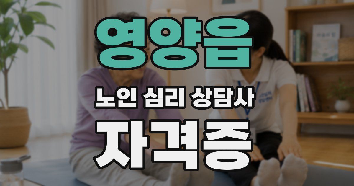 영양읍 노인 심리 상담사 자격증
