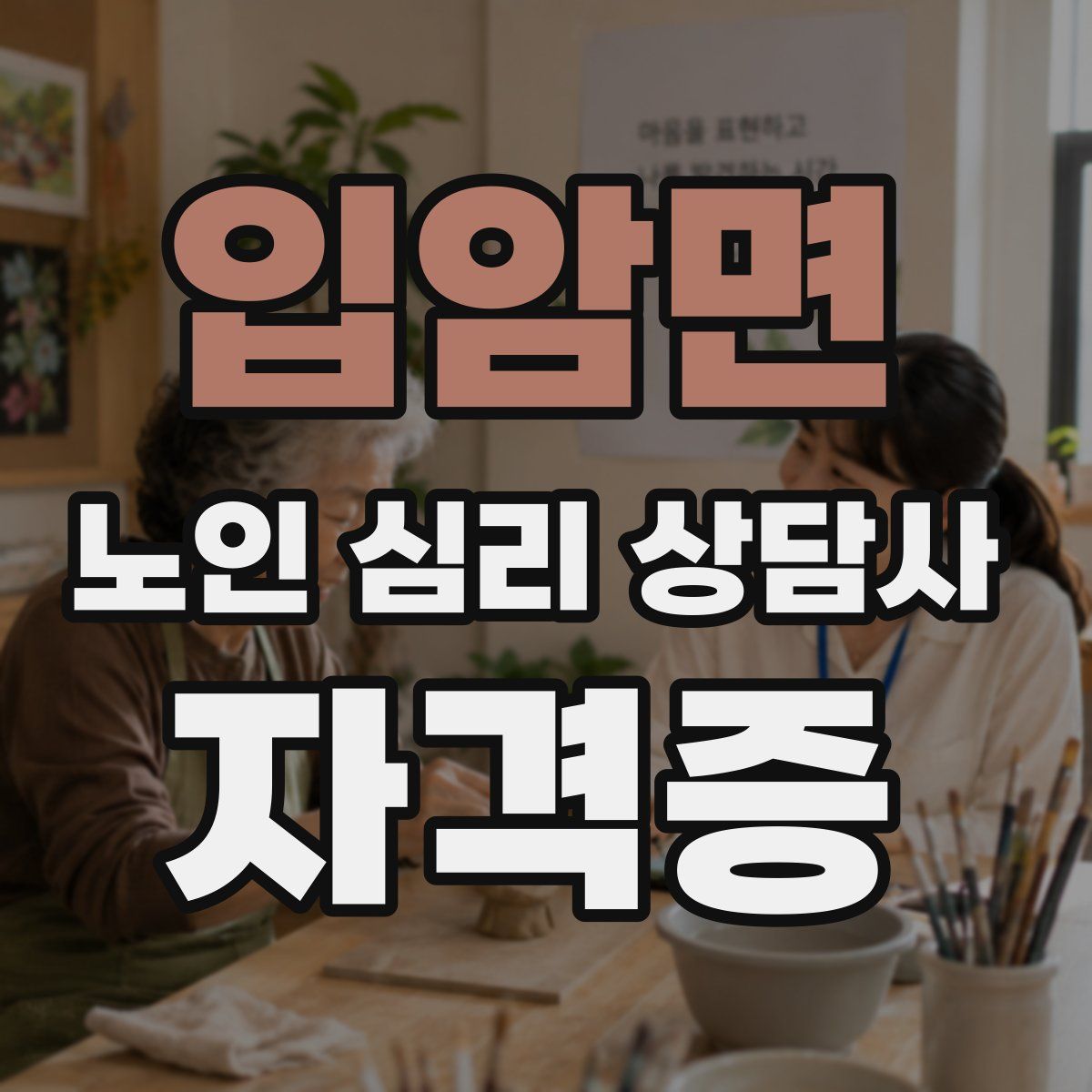 입암면 노인 심리 상담사 자격증