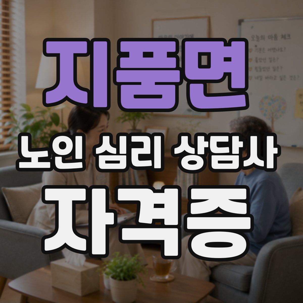 지품면 노인 심리 상담사 자격증