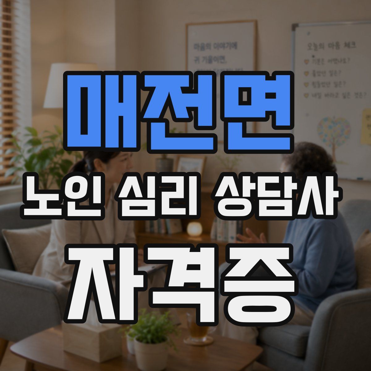 매전면 노인 심리 상담사 자격증