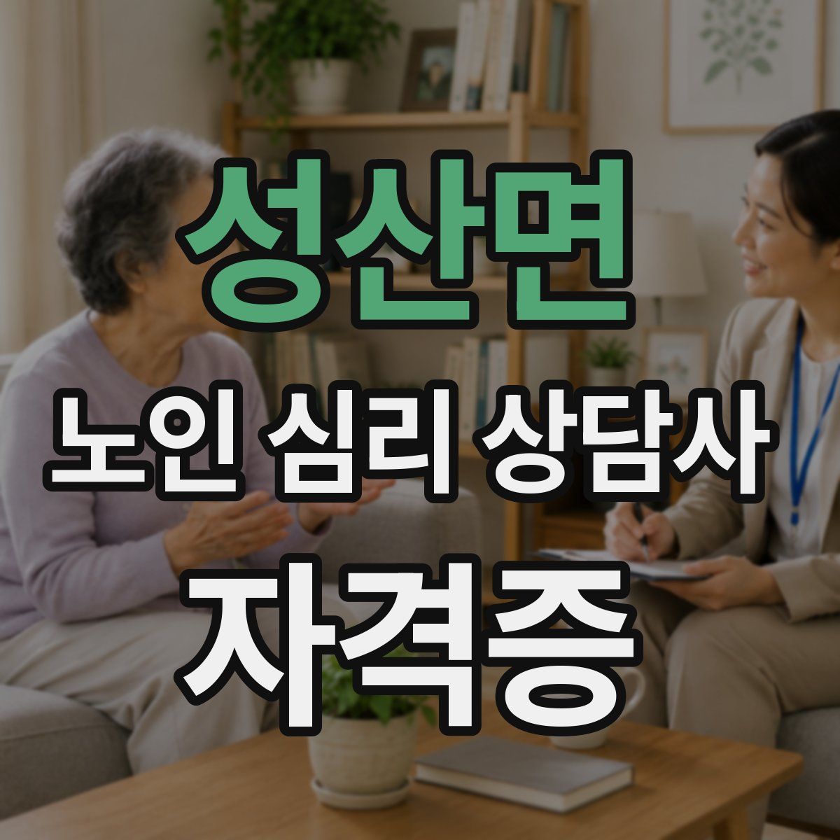 성산면 노인 심리 상담사 자격증