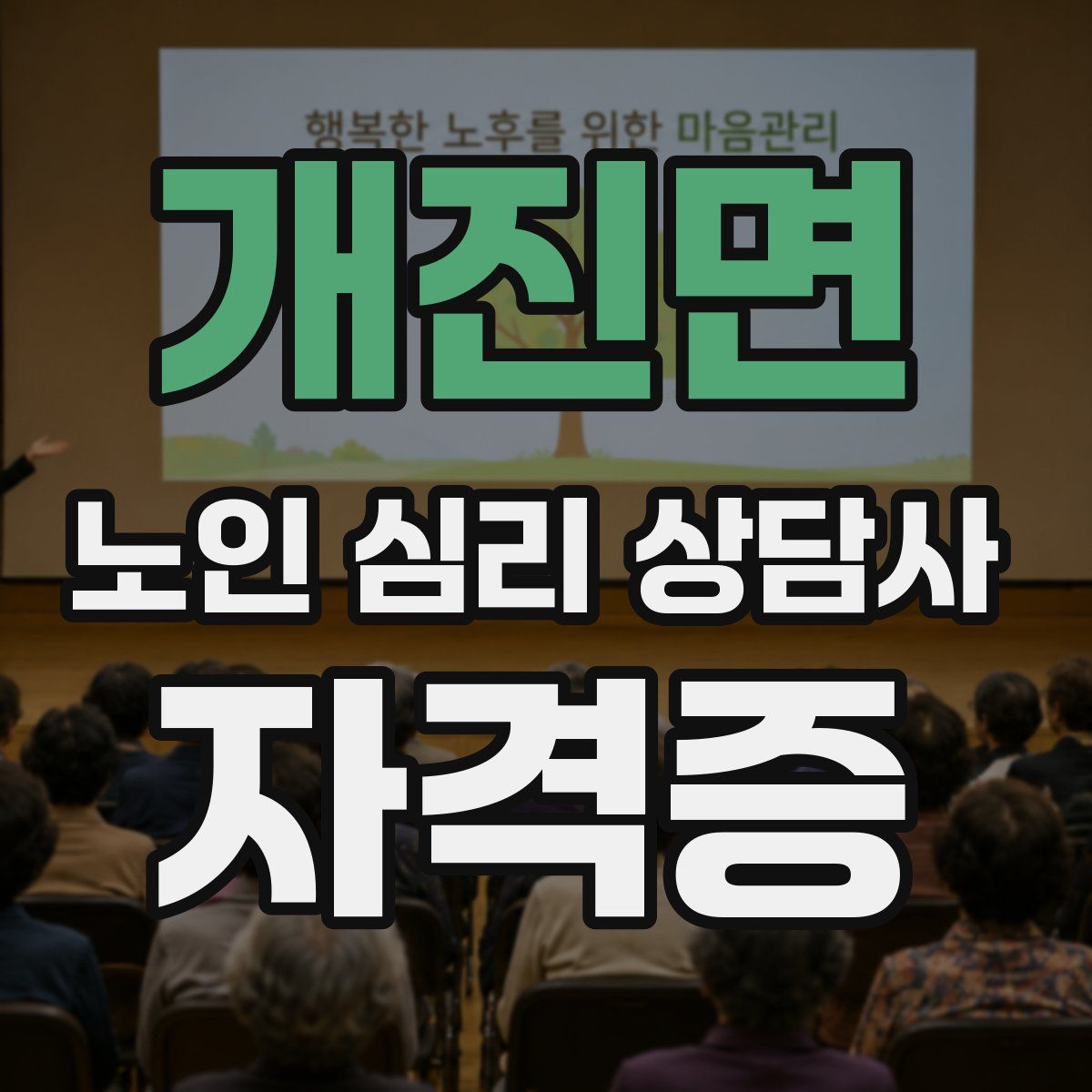 개진면 노인 심리 상담사 자격증