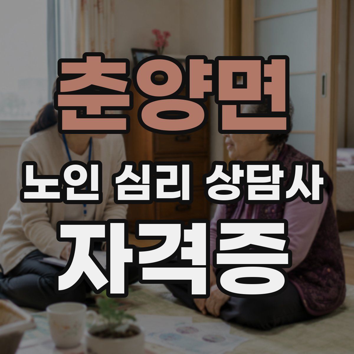 춘양면 노인 심리 상담사 자격증