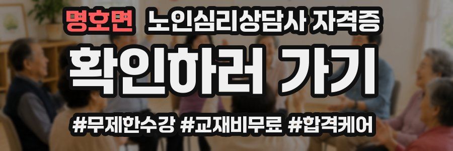 명호면 노인 심리 상담사 자격증