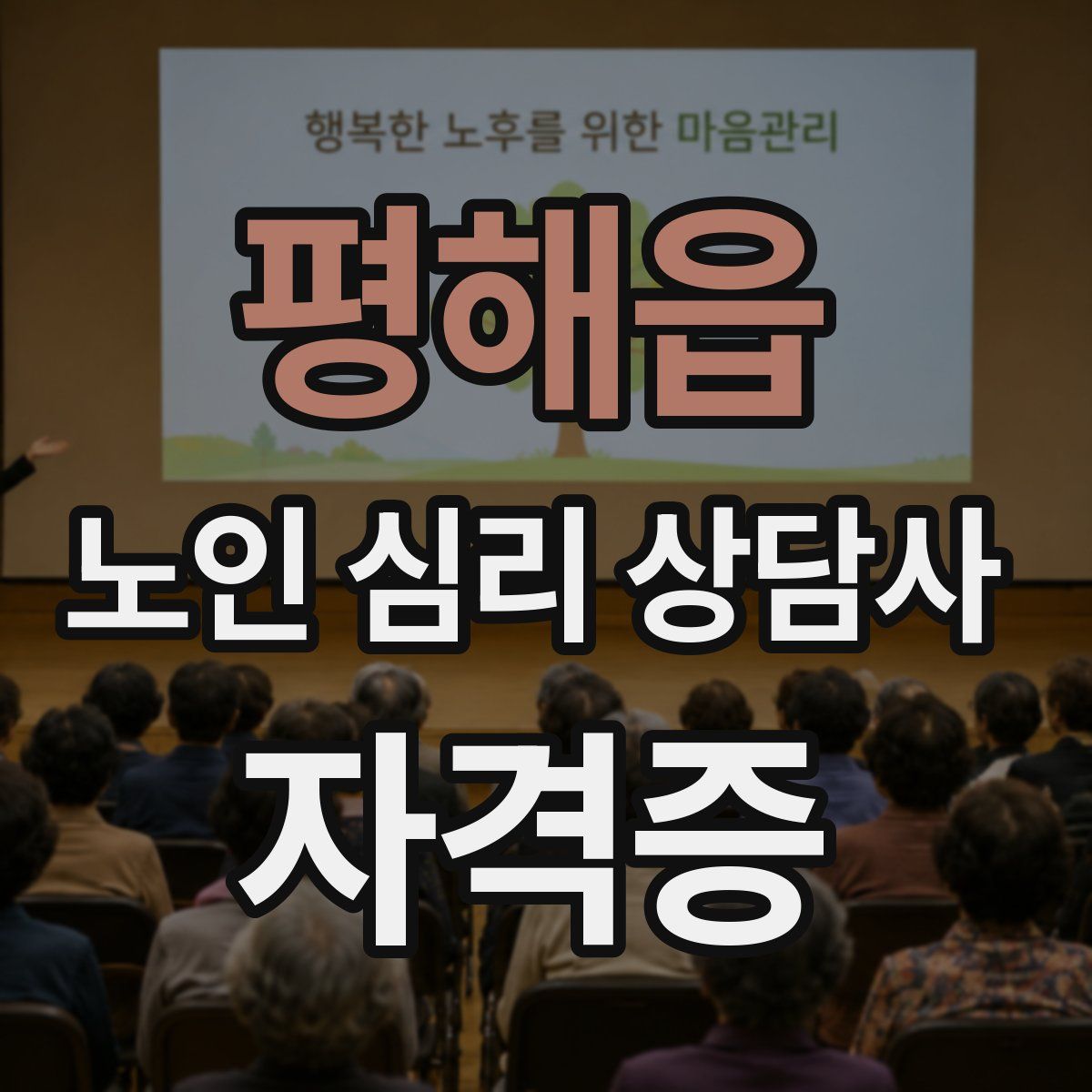 평해읍 노인 심리 상담사 자격증