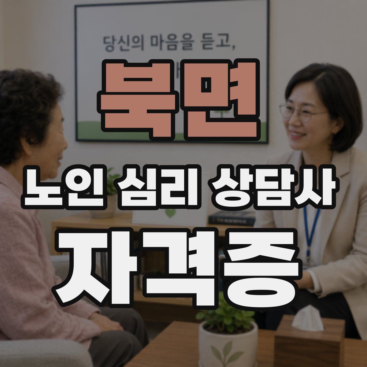 북면 노인 심리 상담사 자격증