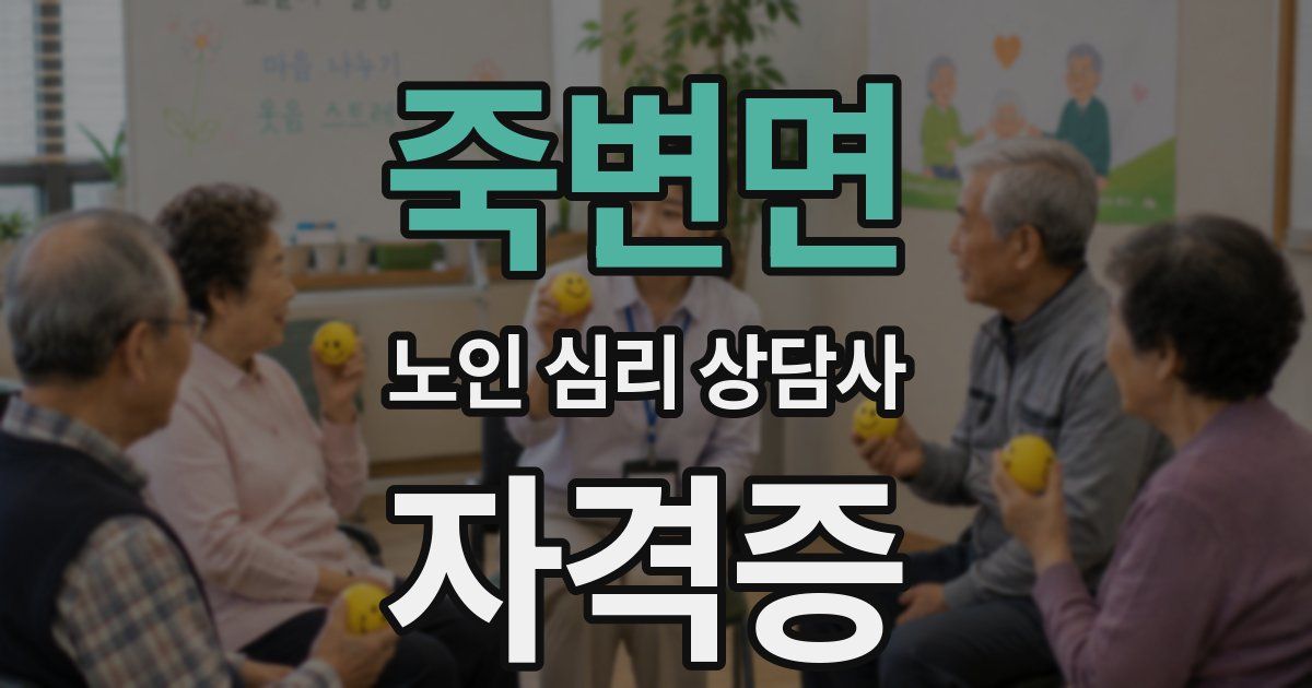 죽변면 노인 심리 상담사 자격증