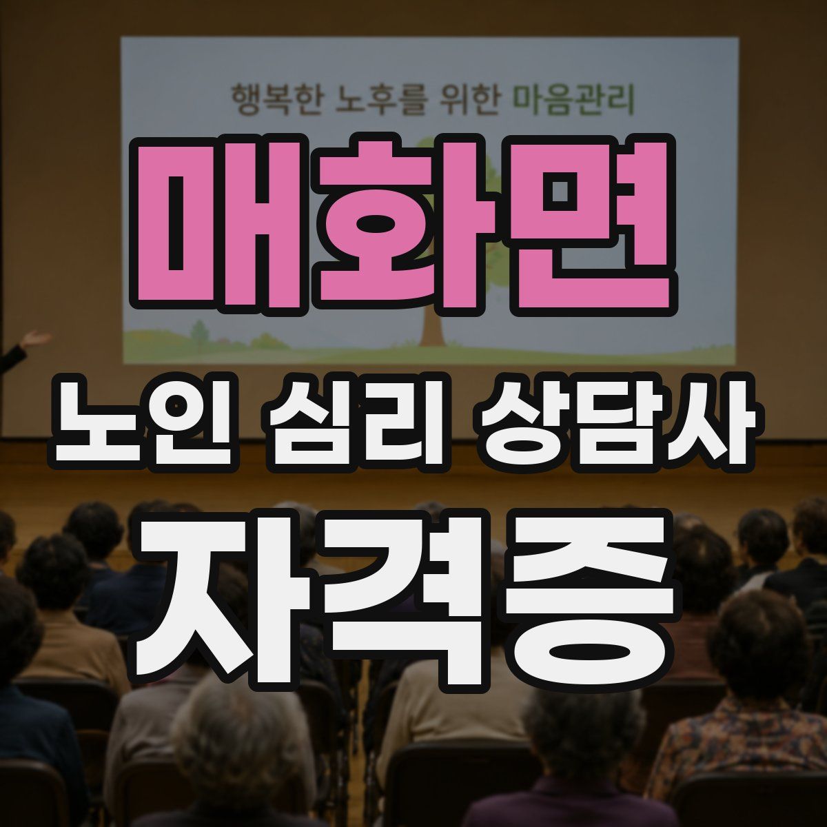 매화면 노인 심리 상담사 자격증