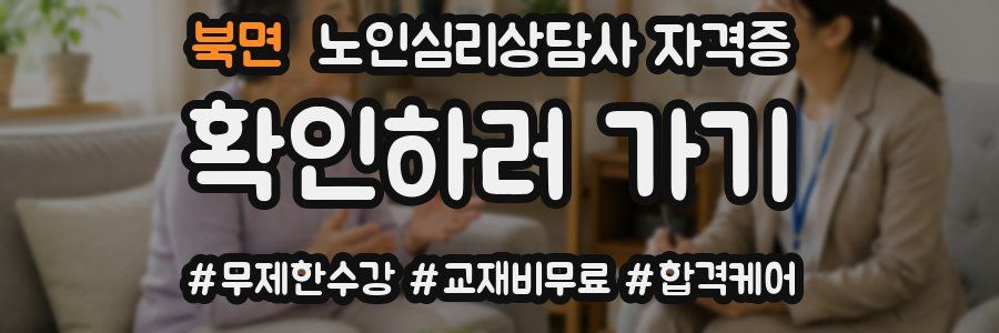 북면 노인 심리 상담사 자격증