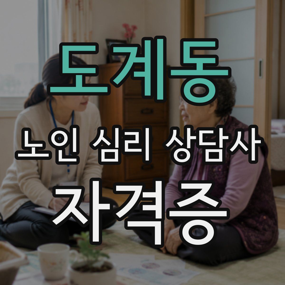 도계동 노인 심리 상담사 자격증