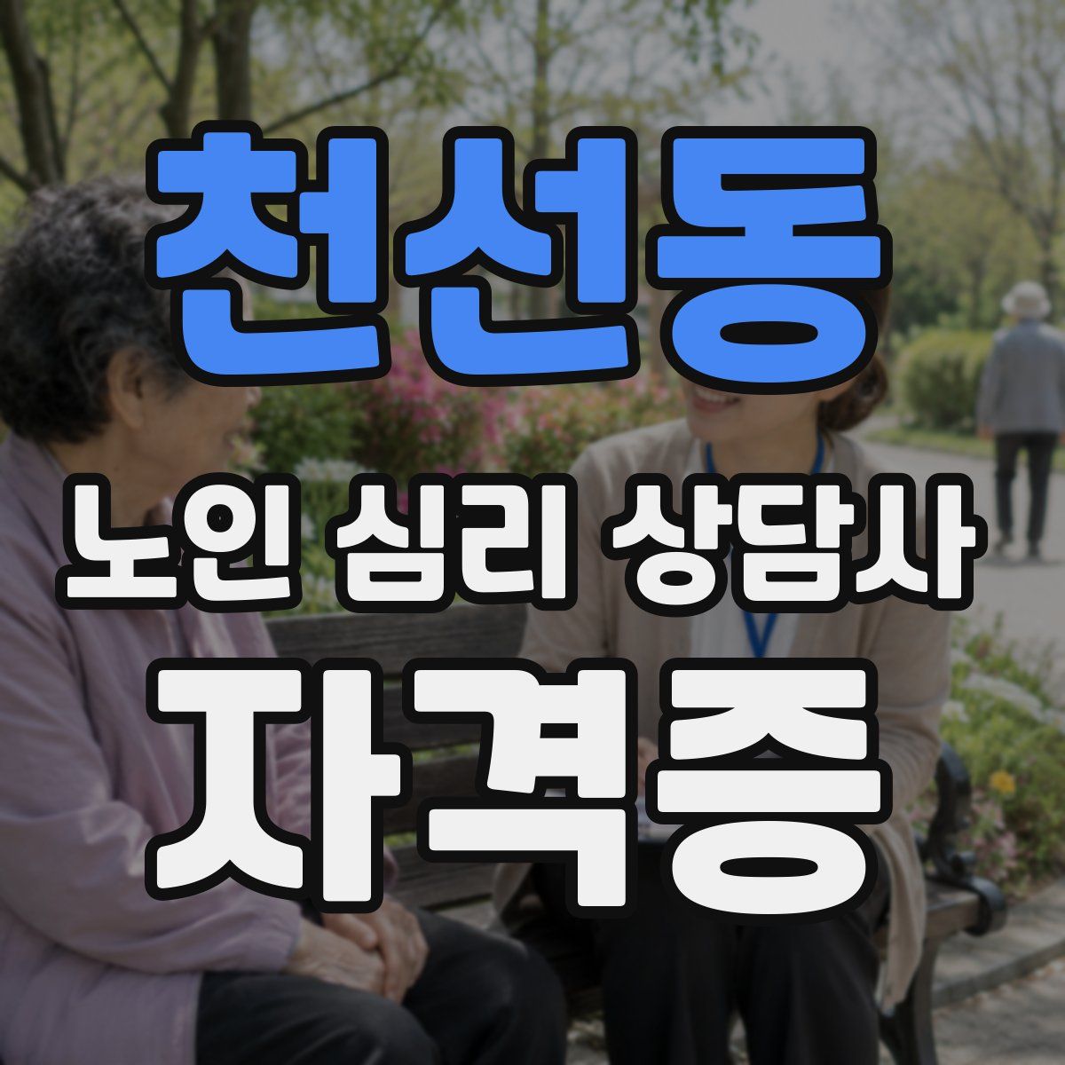천선동 노인 심리 상담사 자격증