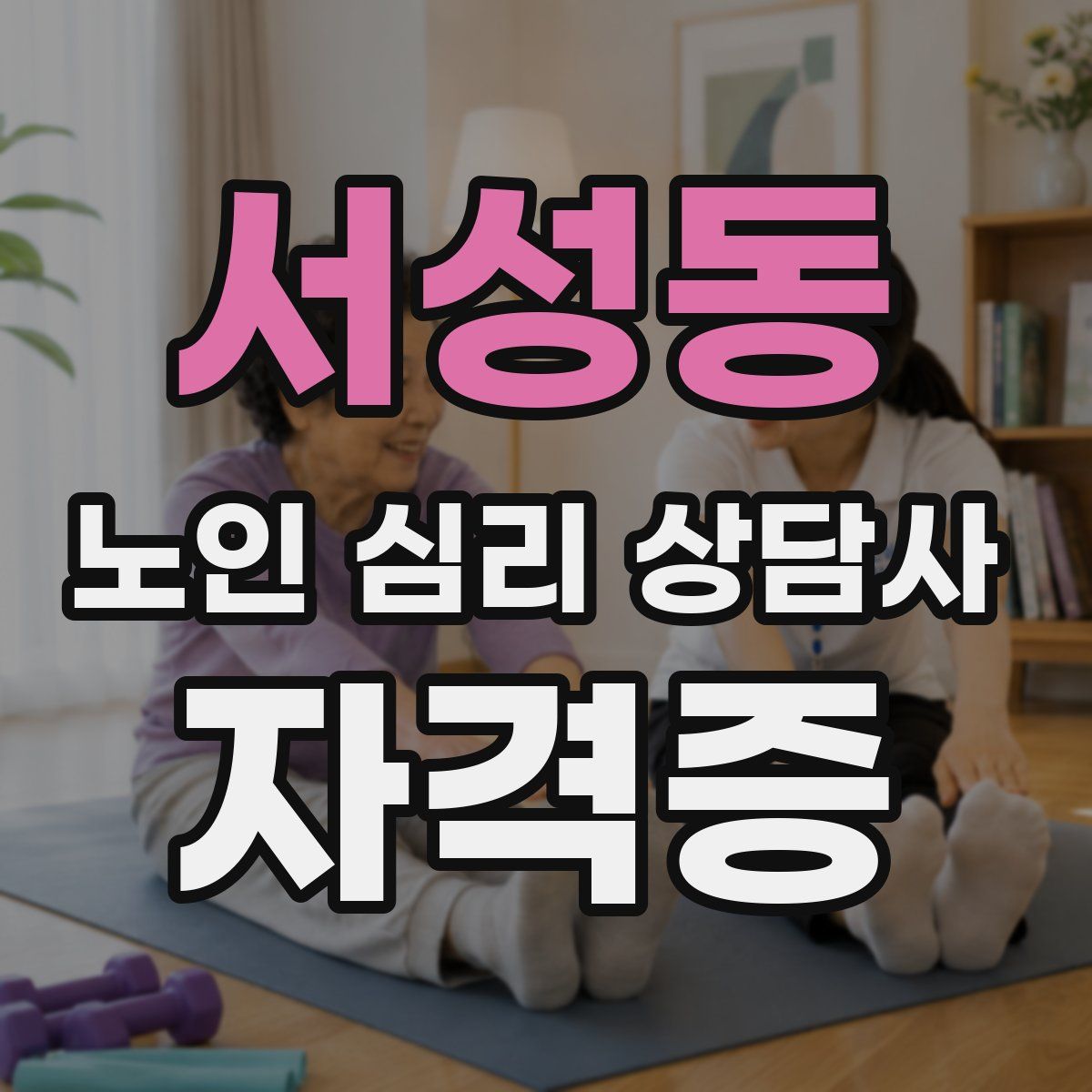 서성동 노인 심리 상담사 자격증