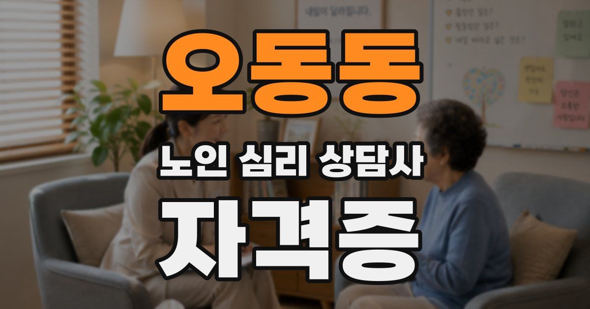 오동동 노인 심리 상담사 자격증