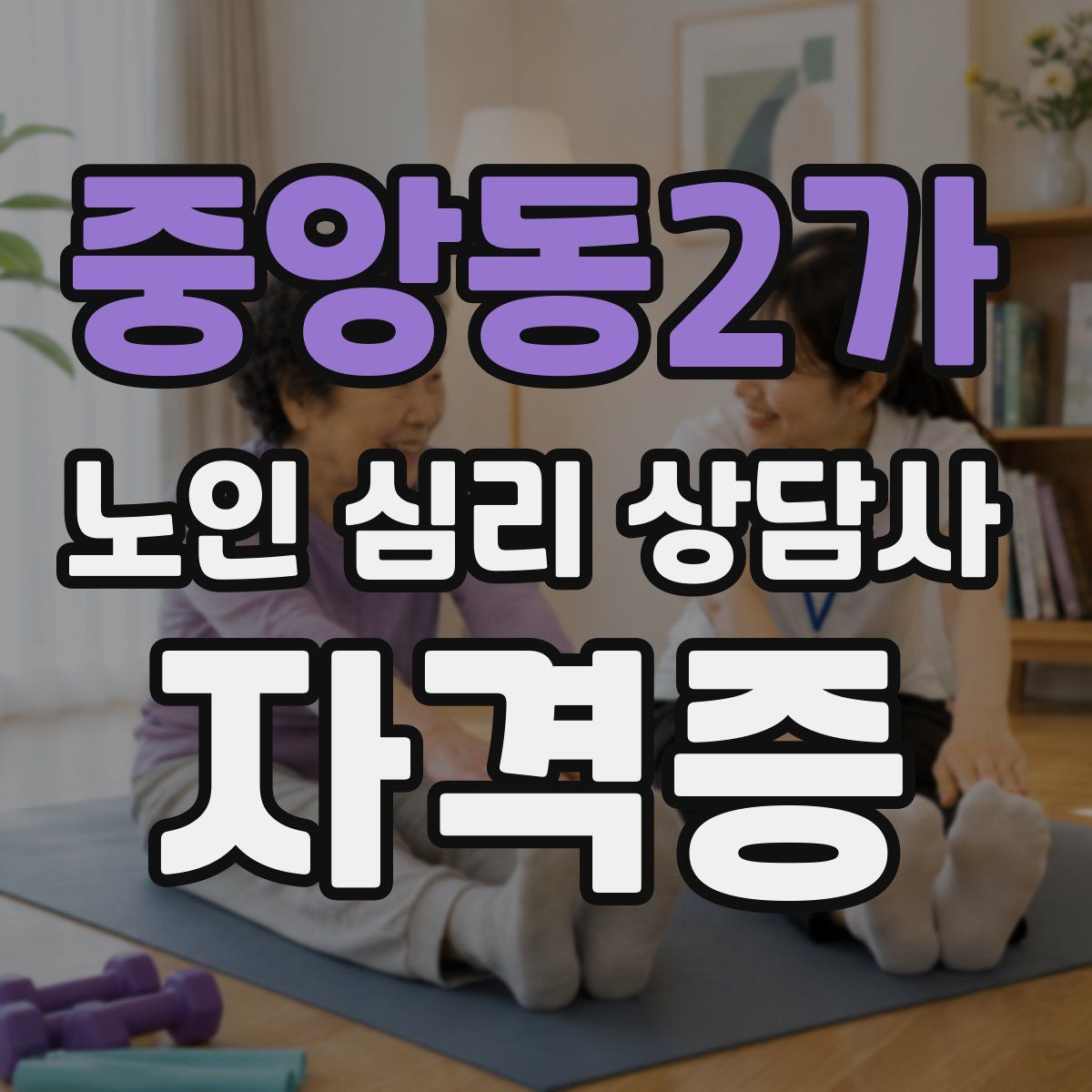 중앙동2가 노인 심리 상담사 자격증