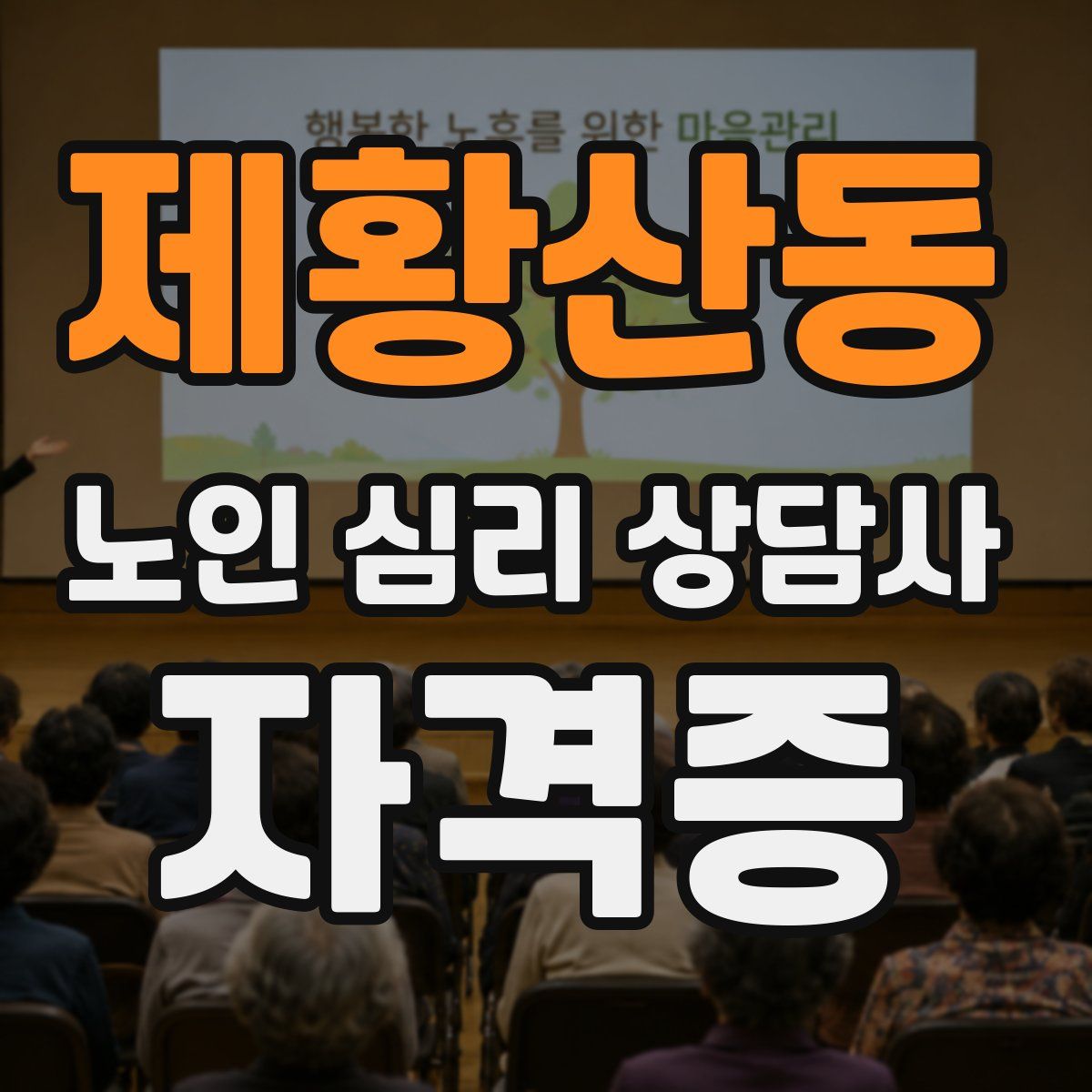 제황산동 노인 심리 상담사 자격증
