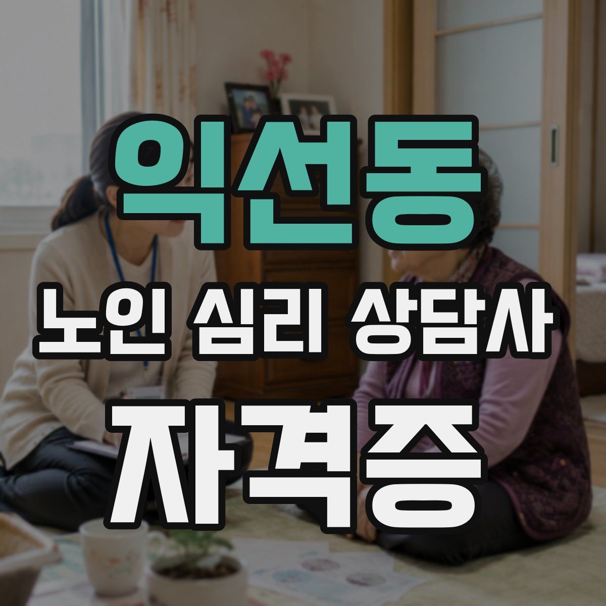 익선동 노인 심리 상담사 자격증